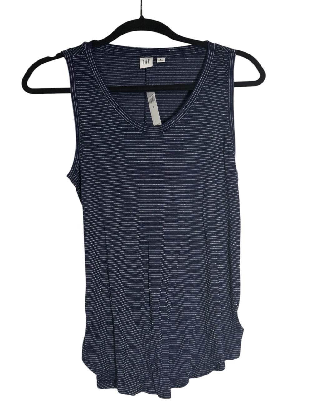 GAP Tank Top Navy Blue and White Striped Size Small NWT Flowy